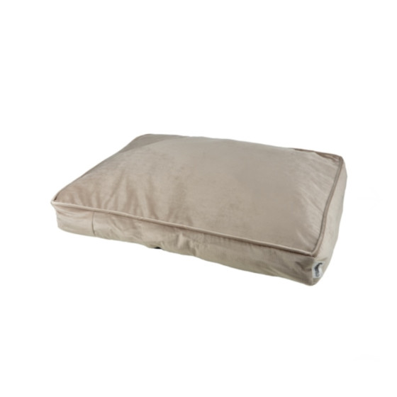 Coussin rectangle - Velours beige 100x80