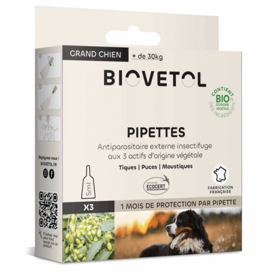 Pipettes anti insecte grand chien