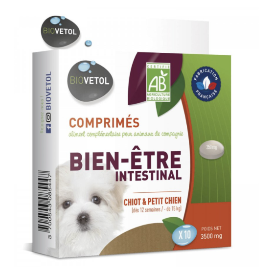 Comprimés Bien-être Intestinal Chiot / Petit chien Bio